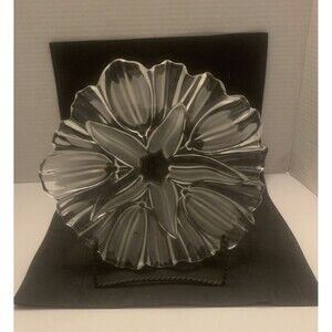 Vintage Mikasa Tulips Satin Decorative Plate 9 Inch Crystal